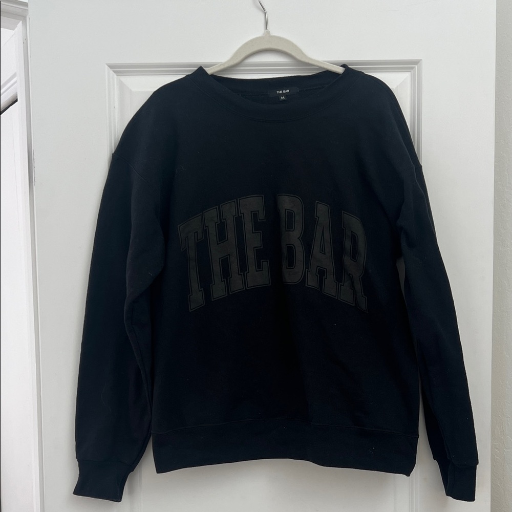 Black on Black 'The Bar' Sweatshirt, Size M